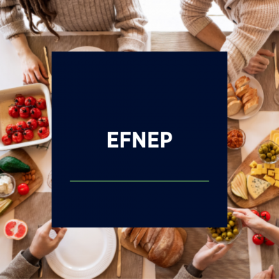 EFNEP over table with food